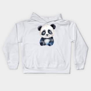 Panda Bear Watercolor Kids Hoodie